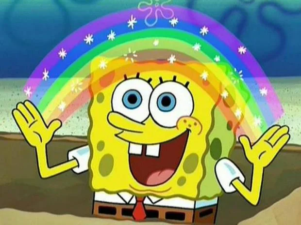 bob esponja arcoiris spongebob rainbow
